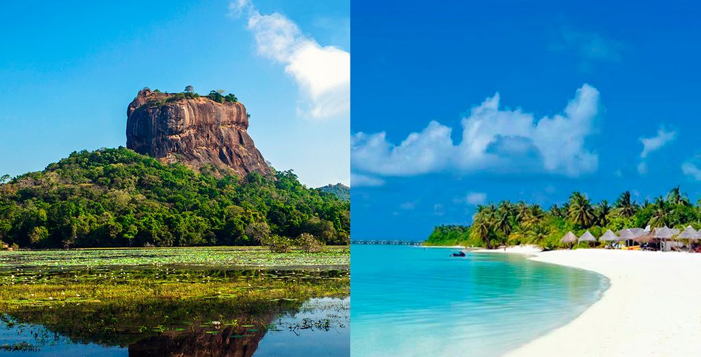 Playa paradisíaca en Maldivas