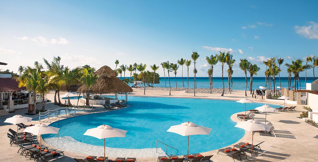 Dreams Dominicus La Romana Resort & Spa 5 étoiles, la piscine face à la plage de Bayahibe