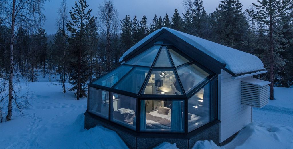 Tour dell'aurora boreale e pernottamento in un Igloo di vetro