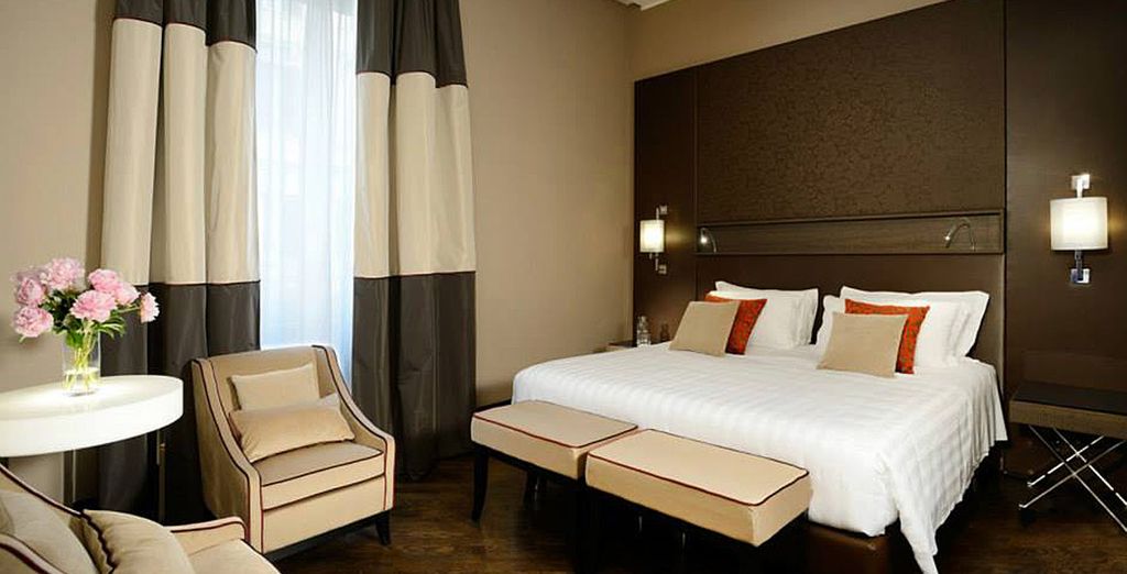 Hotel di lusso a quattro stelle con tutti i comfort, letto matrimoniale e vicino a tutte le attività