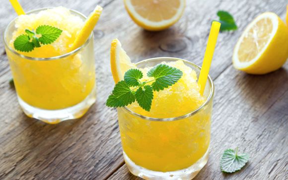 Verkostung einer Granita aus lokalen Bio-Zitronen