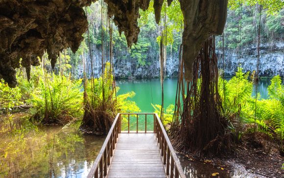 Visite de Saint-Domingue et des grottes du parc national Three Eyes
