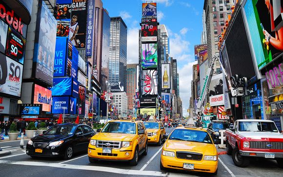 Photographie du Time Square, quartier de Manhattan à New york